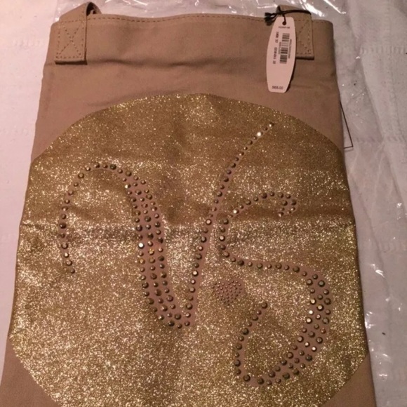 Victoria’s Secret Tan/gold tote hand bag NWT - Picture 8 of 8